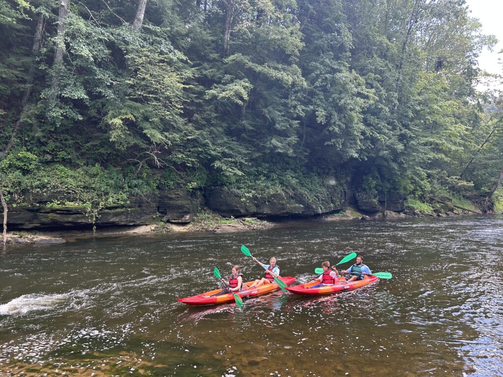 Family on a Kayak Activity.